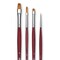 Princeton Velvetouch Series 3900 Brushes - Set of 4, Long Handle